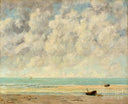 The Calm Sea by Gustave Courbet — hand-painted landscape oil painting reproduction on canvas
