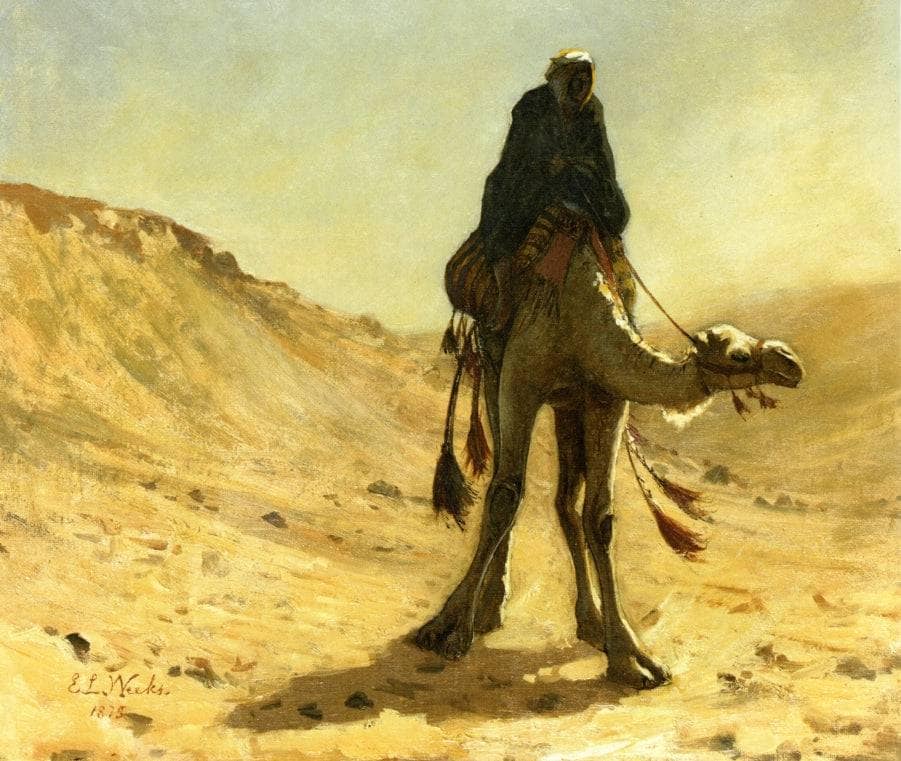 The Camel Rider by Edwin Lord Weeks — hand-painted animal oil painting reproduction on canvas