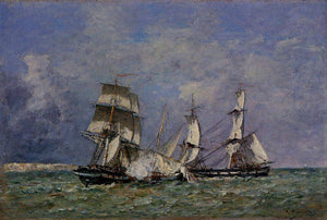 The Capture of the 'Petit Rodeur' - Eugene Boudin