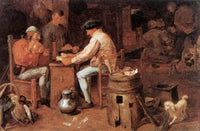 The Card Players by Adriaen Brouwer — hand-painted still oil painting reproduction on canvas