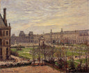 The Carrousel, Grey Weather by Camille Pissarro — city oil painting wall art, Impressionism