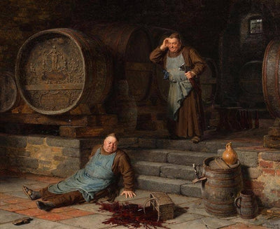 The Catastrophe by Eduard von Grützner — oil painting reproduction
