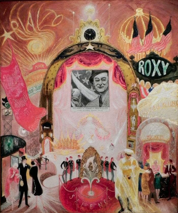 The Cathedrals of Broadway by Florine Stettheimer — hand-painted abstract oil painting reproduction on canvas