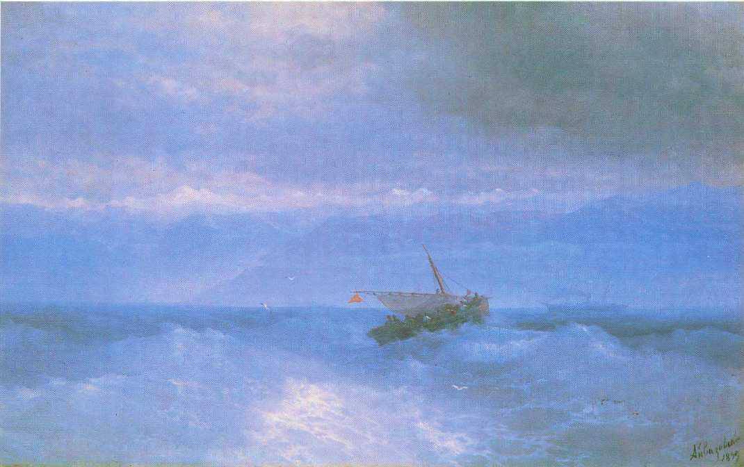 The Caucasian Range from the Sea - Ivan Aivazovsky