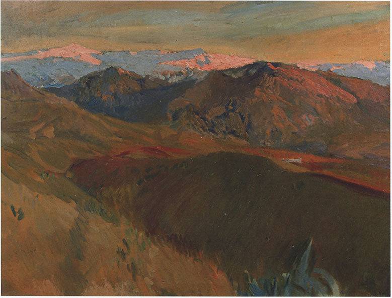 The cemetery at Sierra Nevada, Granada - Joaquín Sorolla