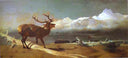 The Challenge by Edwin Henry Landseer, deer oil painting wall art, Romanticism