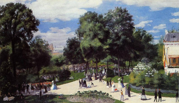 The Champs Elysees during the Paris Fair of 1867 by Pierre-Auguste Renoir — hand-painted botanical oil painting reproduction on canvas