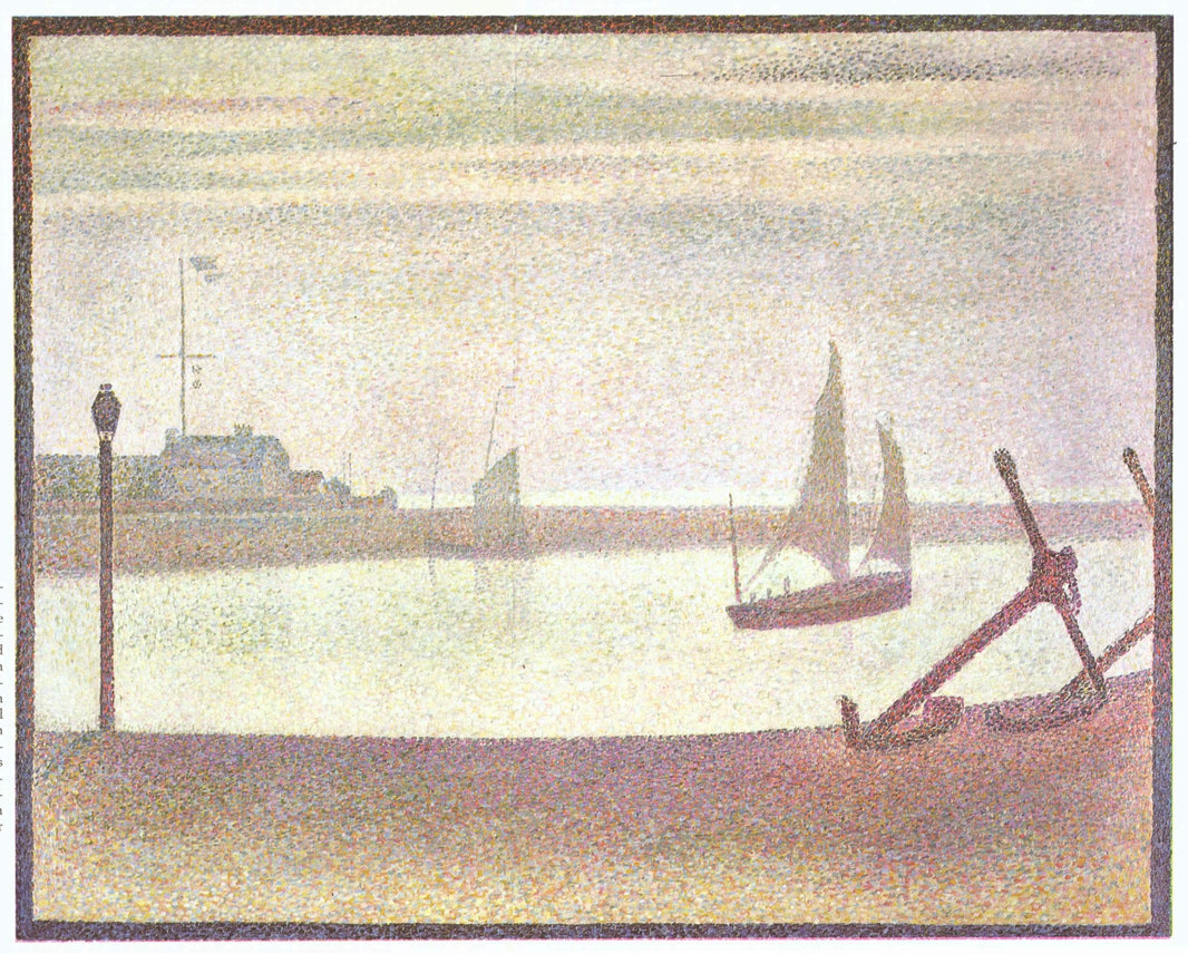 The Channel at Gravelines, Evening by Georges Seurat — hand-painted landscape oil painting reproduction on canvas