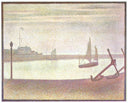The Channel at Gravelines, Evening by Georges Seurat — hand-painted landscape oil painting reproduction on canvas