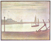 The Channel at Gravelines, Evening by Georges Seurat — hand-painted landscape oil painting reproduction on canvas