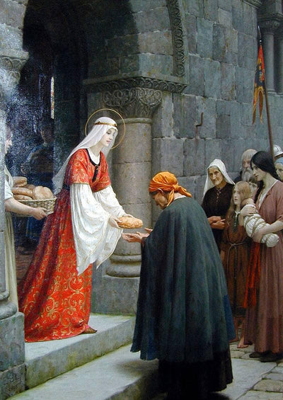 The Charity of St. Elizabeth of Hungary by Edmund Blair Leighton — oil painting reproduction