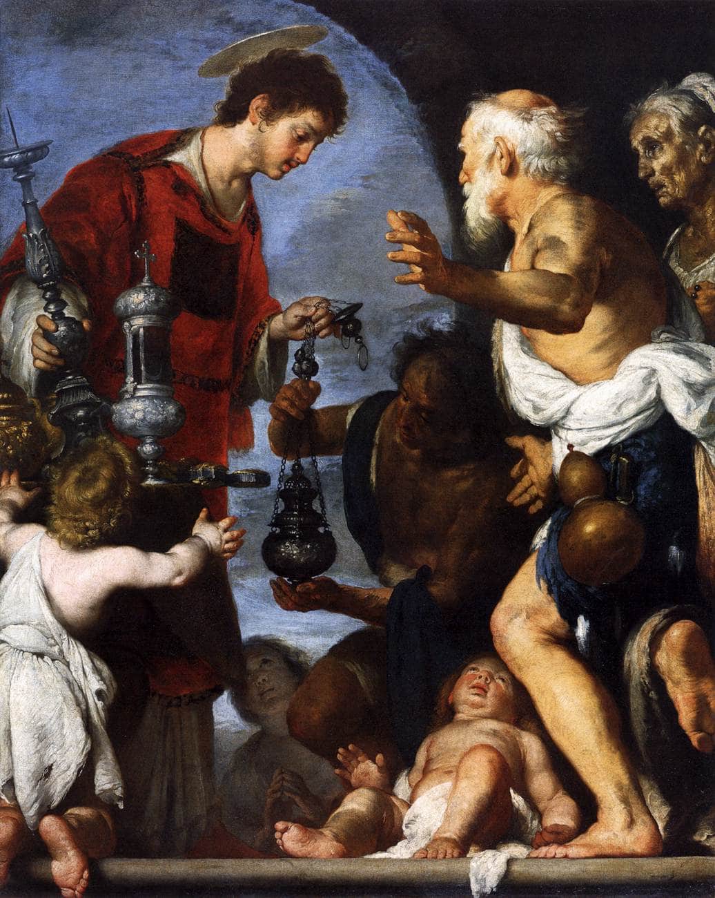 The Charity of St. Lawrence - Bernardo Strozzi