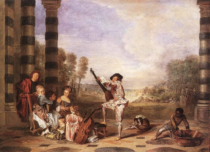 The Charmes of Life by Antoine Watteau — hand-painted botanical oil painting reproduction on canvas