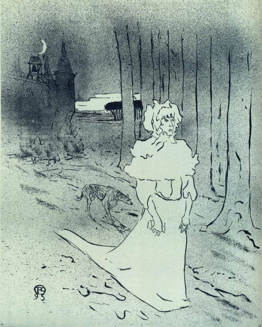 The Chatelaine (The Tocsin) by Henri de Toulouse-Lautrec — hand-painted portrait oil painting reproduction on canvas