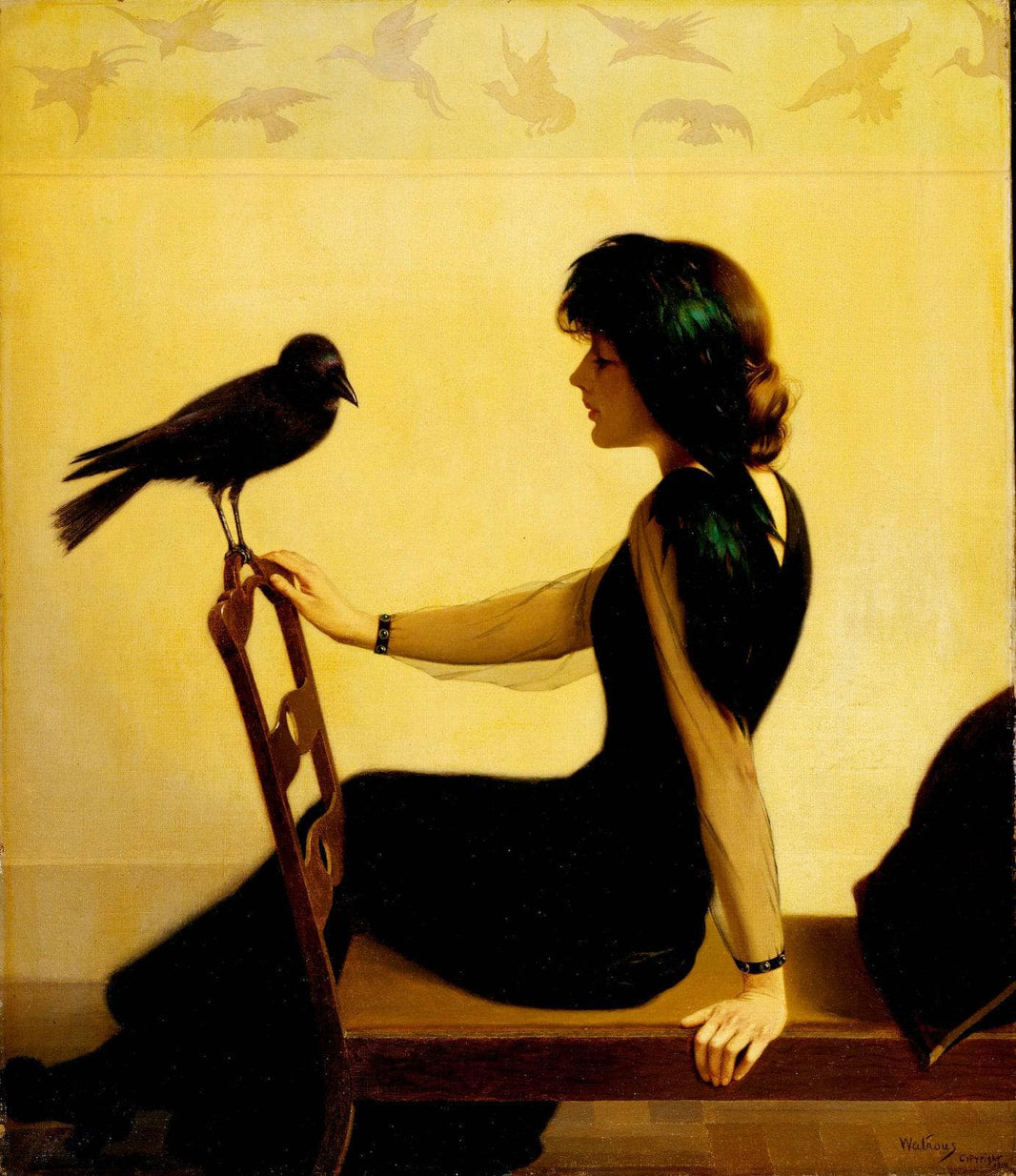 The Chatterers by Harry Watrous — hand-painted animal oil painting reproduction on canvas