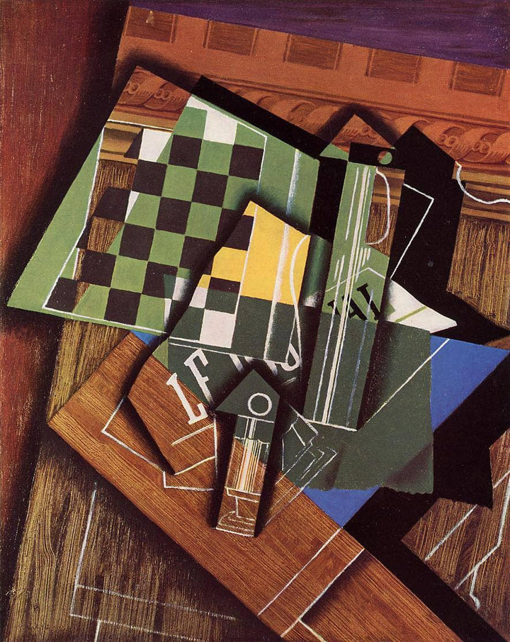 The Checkerboard by Juan Gris — hand-painted abstract oil painting reproduction on canvas
