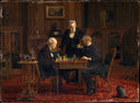 The Chess Player by Thomas Eakins — hand-painted portrait oil painting reproduction on canvas