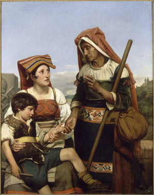 The Childhood of Sixtus V - Jean Victor Schnetz