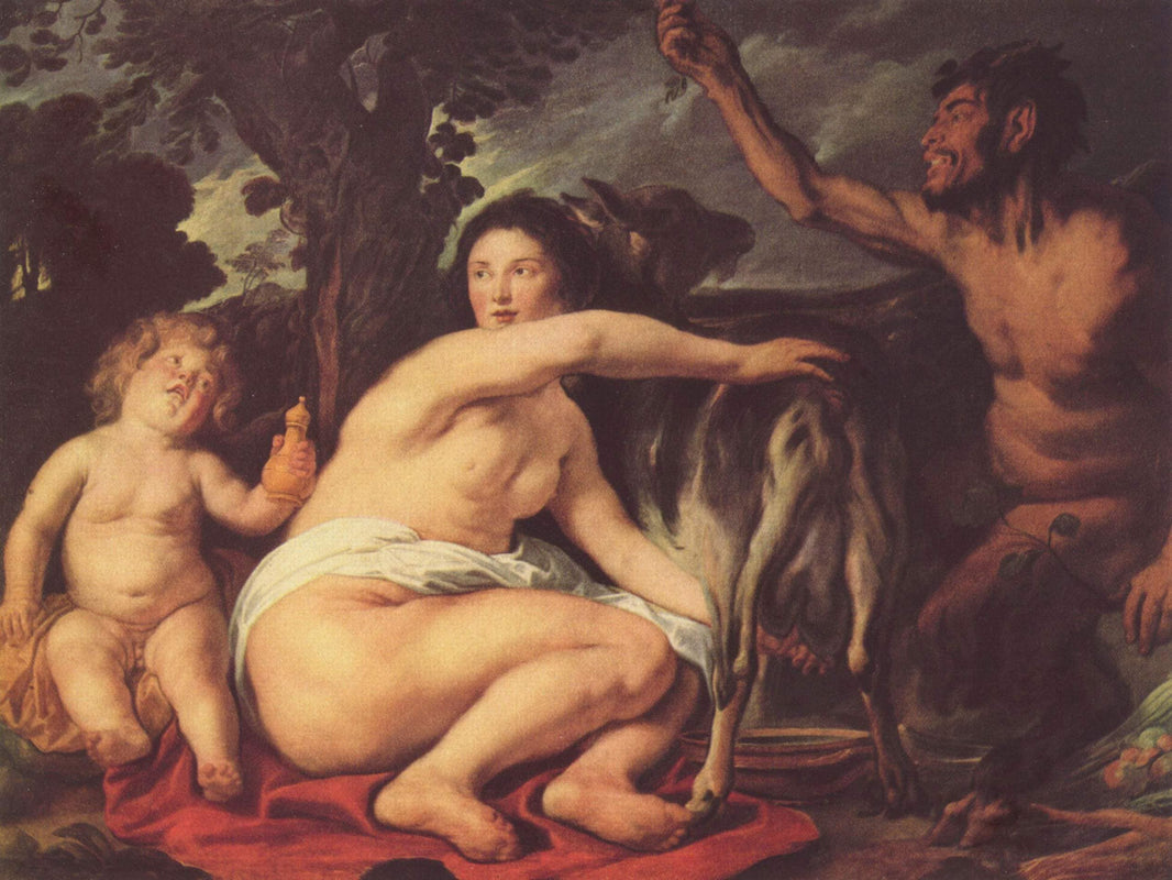 The Childhood of Zeus by Jacob Jordaens — hand-painted cultural oil painting reproduction on canvas