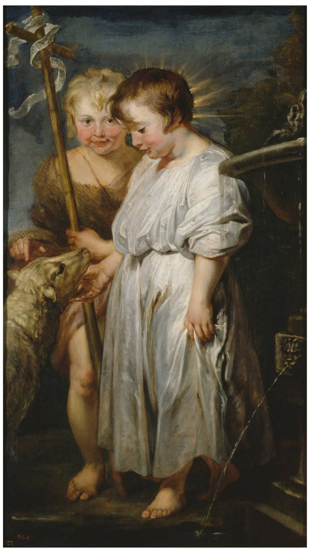 The Christ Child, Saint John and the Lamb by Peter Paul Rubens — hand-painted portrait oil painting reproduction on canvas