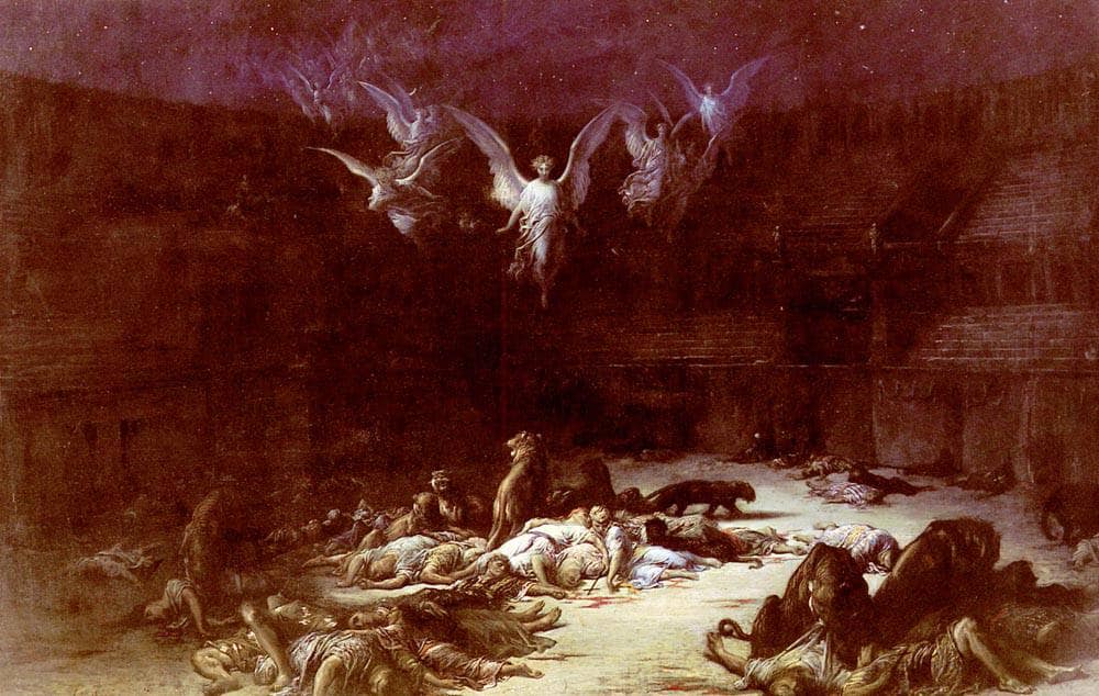 The Christian Martyrs by Gustave Dore — hand-painted abstract oil painting reproduction on canvas