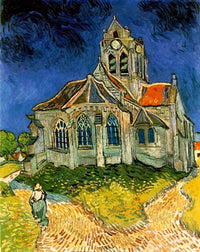 The Church at Auvers by Vincent van Gogh — hand-painted architectural oil painting reproduction on canvas