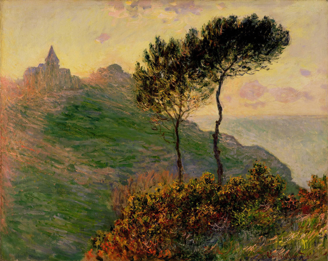 The Church at Varengeville by Claude Monet — hand-painted botanical oil painting reproduction on canvas