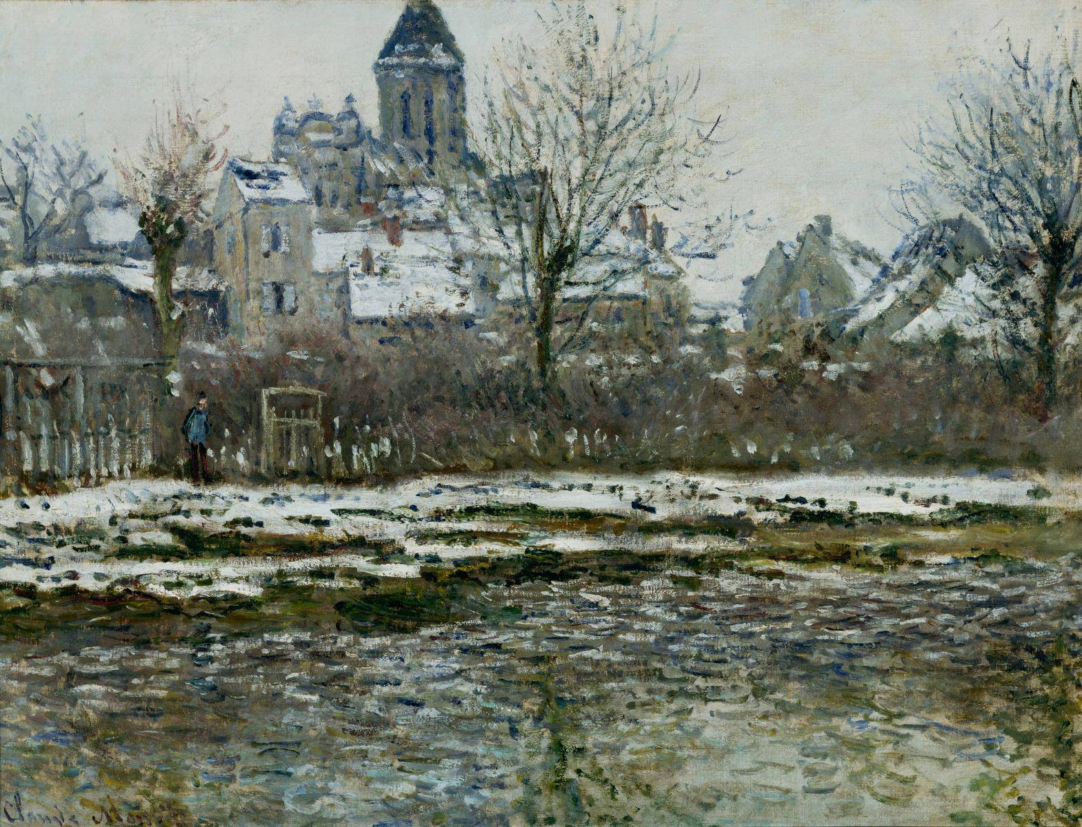 The Church at Vetheuil under Snow - Claude Monet