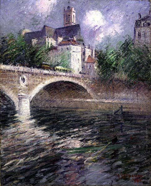 The Church of St. Gervais by Gustave Loiseau — hand-painted landscape oil painting reproduction on canvas