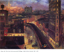 The City from Greenwich Village by John French Sloan — hand-painted architectural oil painting reproduction on canvas