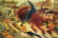 The City Rises by Umberto Boccioni — hand-painted abstract oil painting reproduction on canvas
