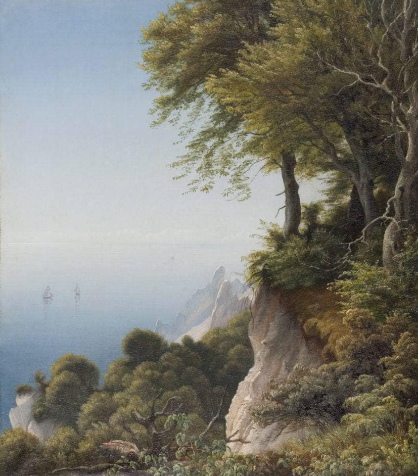 The Cliff of the Mole by P. C. Skovgaard — hand-painted landscape oil painting reproduction on canvas