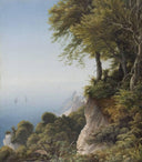 The Cliff of the Mole by P. C. Skovgaard — sea oil painting wall art, Romanticism