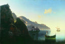 The Coast at Amalfi by Ivan Aivazovsky — hand-painted landscape oil painting reproduction on canvas