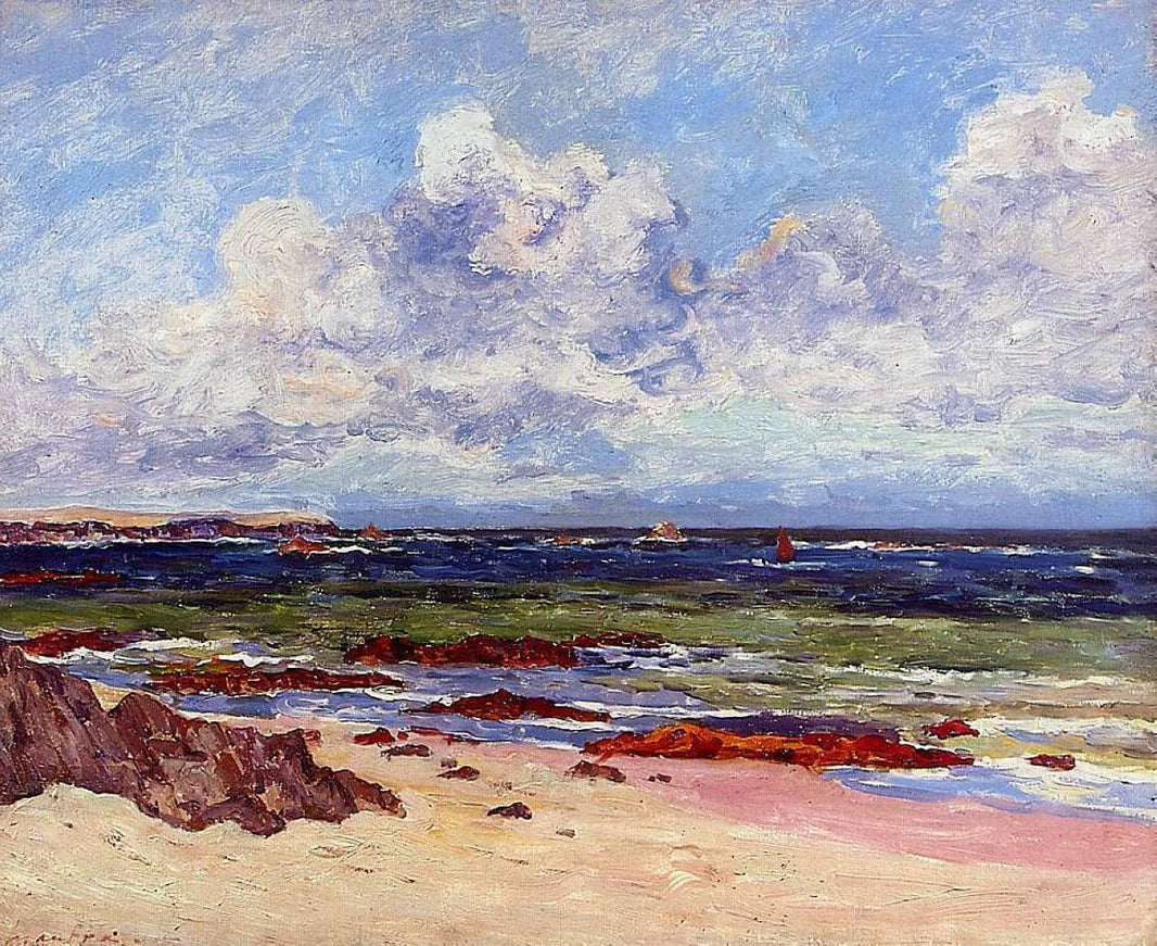 The Coast at Fort Penthievre, Quiberon Peninsula by Maxime Maufra — hand-painted landscape oil painting reproduction on canvas
