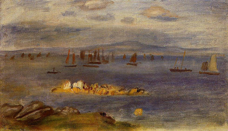 The Coast of Brittany, Fishing Boats - Pierre-Auguste Renoir