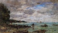 The Coastline at Plougastel by Eugene Boudin — hand-painted landscape oil painting reproduction on canvas