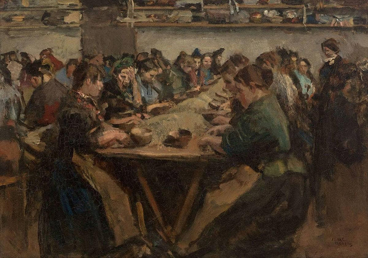 The Coffee Sorters by Isaac Israels — hand-painted portrait oil painting reproduction on canvas