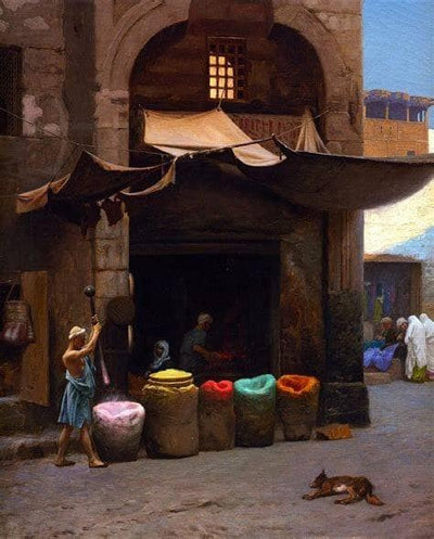 The Color Grinder by Jean-Leon Gerome — oil painting reproduction