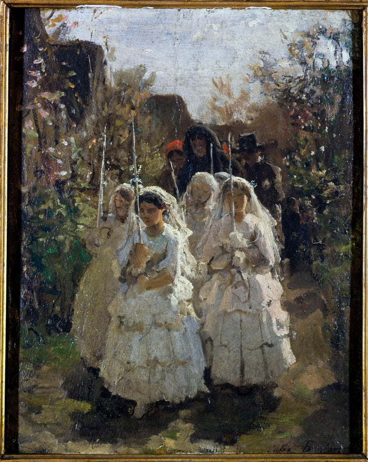 The communicants at Courrières - Jules Breton