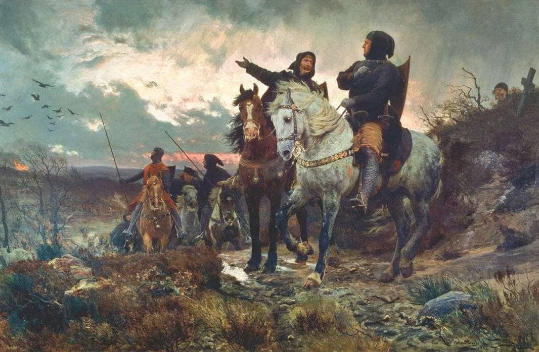 The Conspirators Ride from Finderup After the Murder of Erik Klipping, St. Cecilia's Day 1286 by Otto Bache — hand-painted cultural oil painting reproduction on canvas