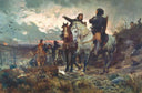 The Conspirators Ride from Finderup After the Murder of Erik Klipping, St. Cecilia's Day 1286 by Otto Bache — mountain oil painting wall art