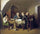 The conversation at the round table in entryway