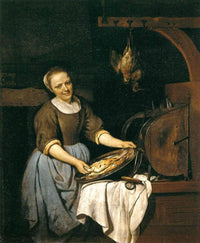 The Cook by Gabriel Metsu — hand-painted portrait oil painting reproduction on canvas