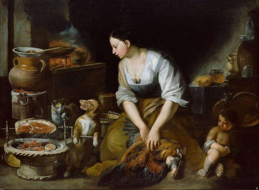 The cooker by Bartolome Esteban Murillo — hand-painted still oil painting reproduction on canvas