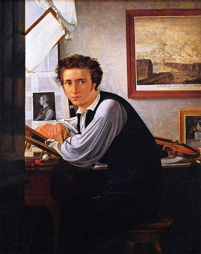 The Copperplate Engraver Carl Edvard Sonne by Ditlev Blunck — oil painting reproduction