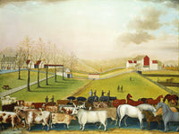 The Cornell Farm by Edward Hicks — hand-painted animal oil painting reproduction on canvas