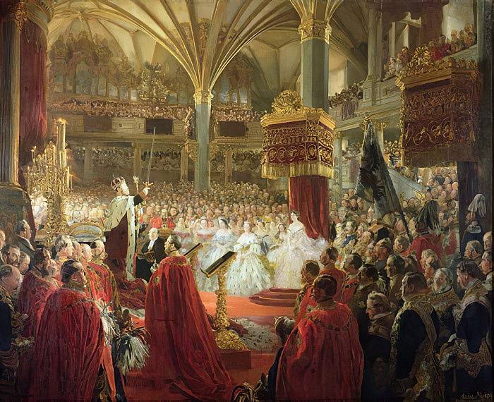 The Coronation of King William I in Königsberg in 1861 - Adolph Menzel