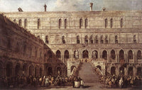 The Coronation of the Doge by Francesco Guardi — hand-painted architectural oil painting reproduction on canvas