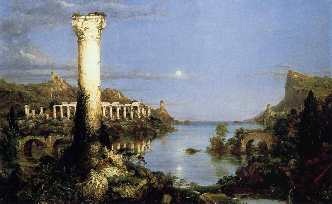 The Course of Empire: Desolation by Thomas Cole — hand-painted architectural oil painting reproduction on canvas